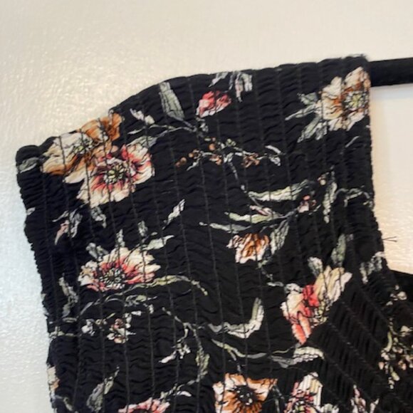 Xhilaration black and floral short sleeve Pants jumpsuit - Picture 7 of 11